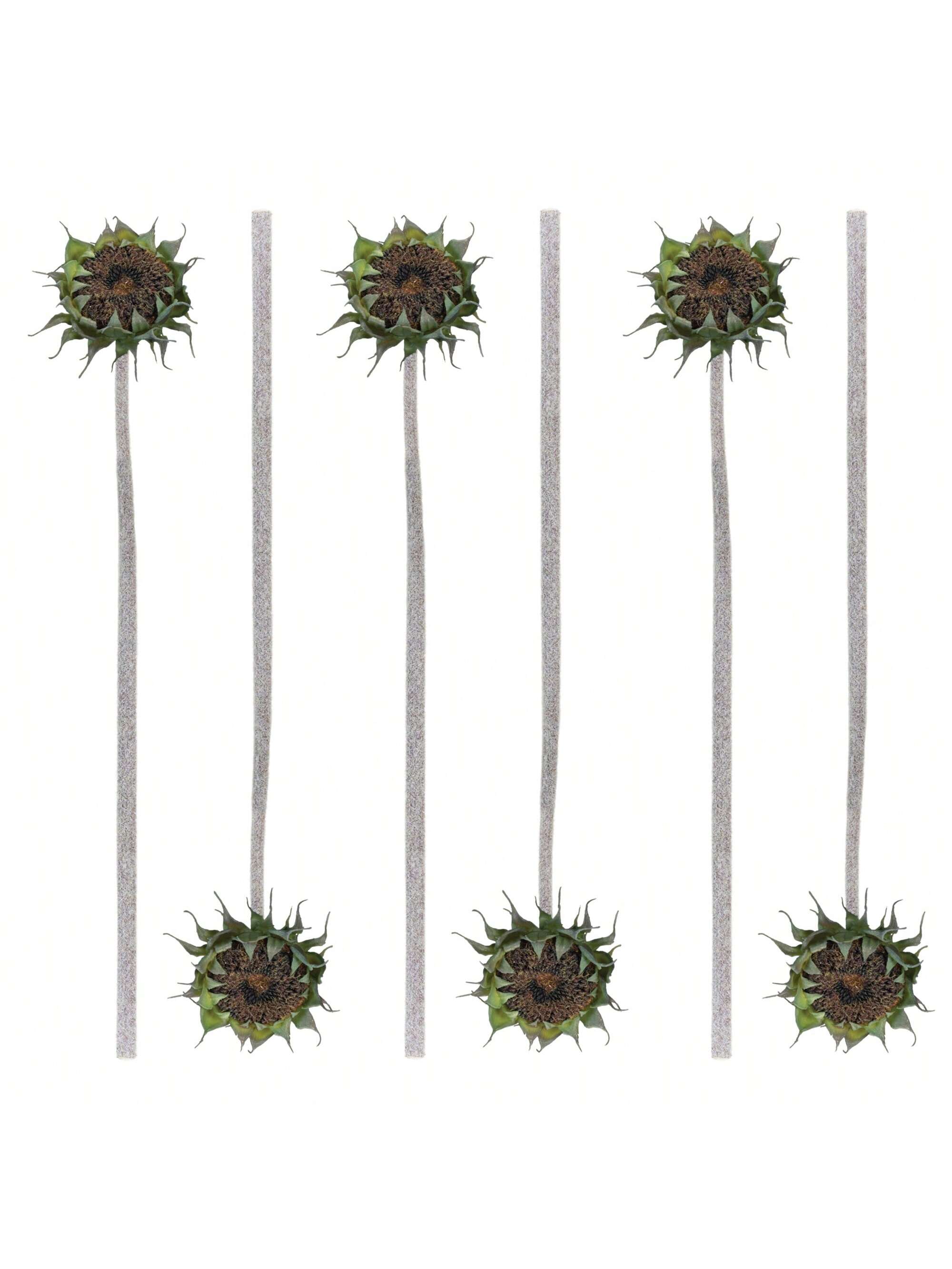 Sunflower Stem (Set Of 6) 23.5"H Polyester/Plastic