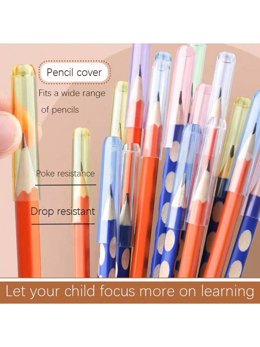 35pcs Kids Pencil Grips [No-Poke, Shockproof] Random Color, Suitable For Various Pencils