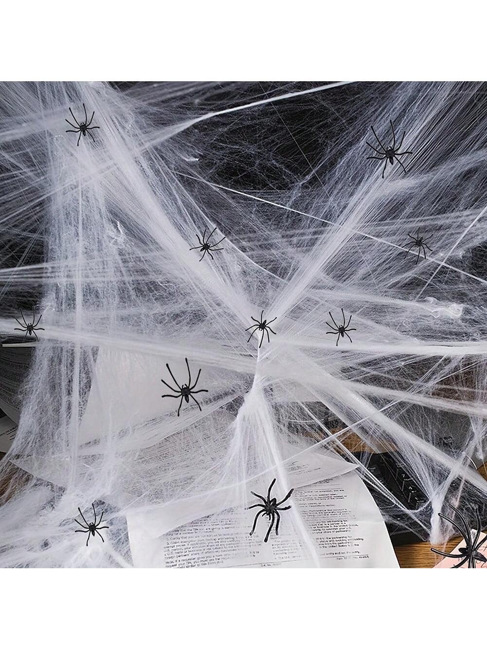 1 Set Of Halloween Spider, Horror Scene Decoration Spider Silk, Indoor And Outdoor Horror Halloween Decoration Spider Silk, 20g Spider Silk Plus 2 Spiders
