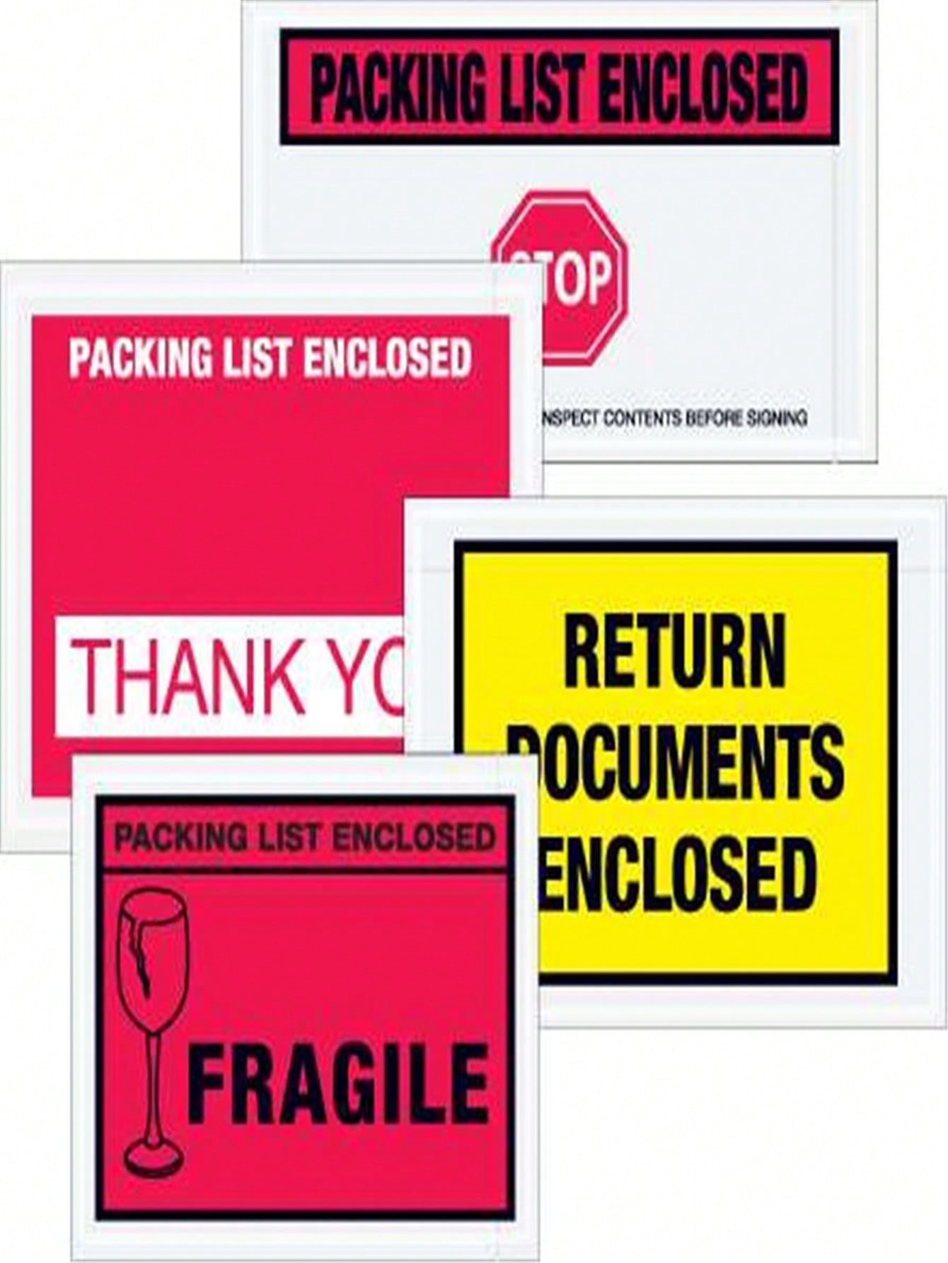 Unbeatablesale Tape Logic PL438 4 .5 X 5 .5 In. 2 Mil Poly Red Documents Enclosed Envelopes