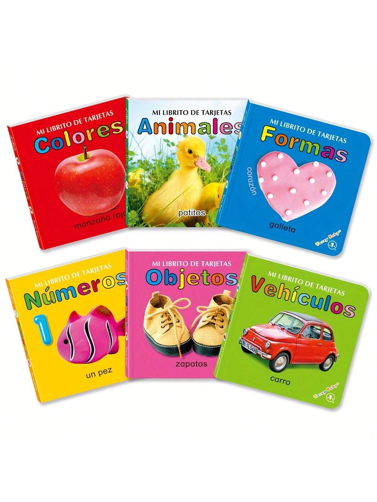 1 Set Of 6 Spanish Children's Recognition Flashcards To Improve Kids' Cognitive Ability And Visual Color Discrimination, For Use In Office, School, Drawing, Students, Markers, Stationery, Boys, Girls, And As School Supplies Halloween Decoration