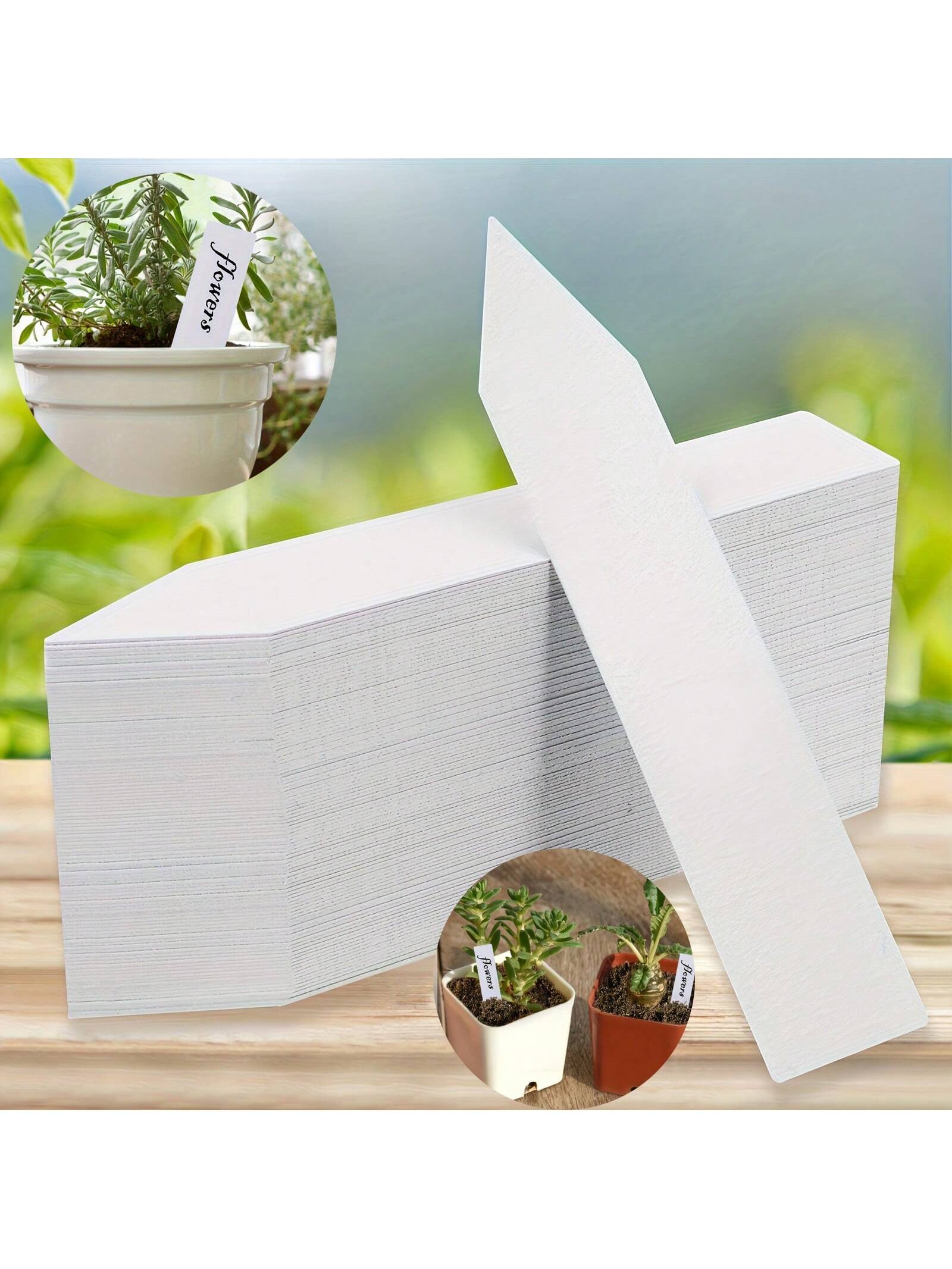 20pcs Durable White Garden Labels: Reusable, Outdoor And Greenhouse Plant Markers