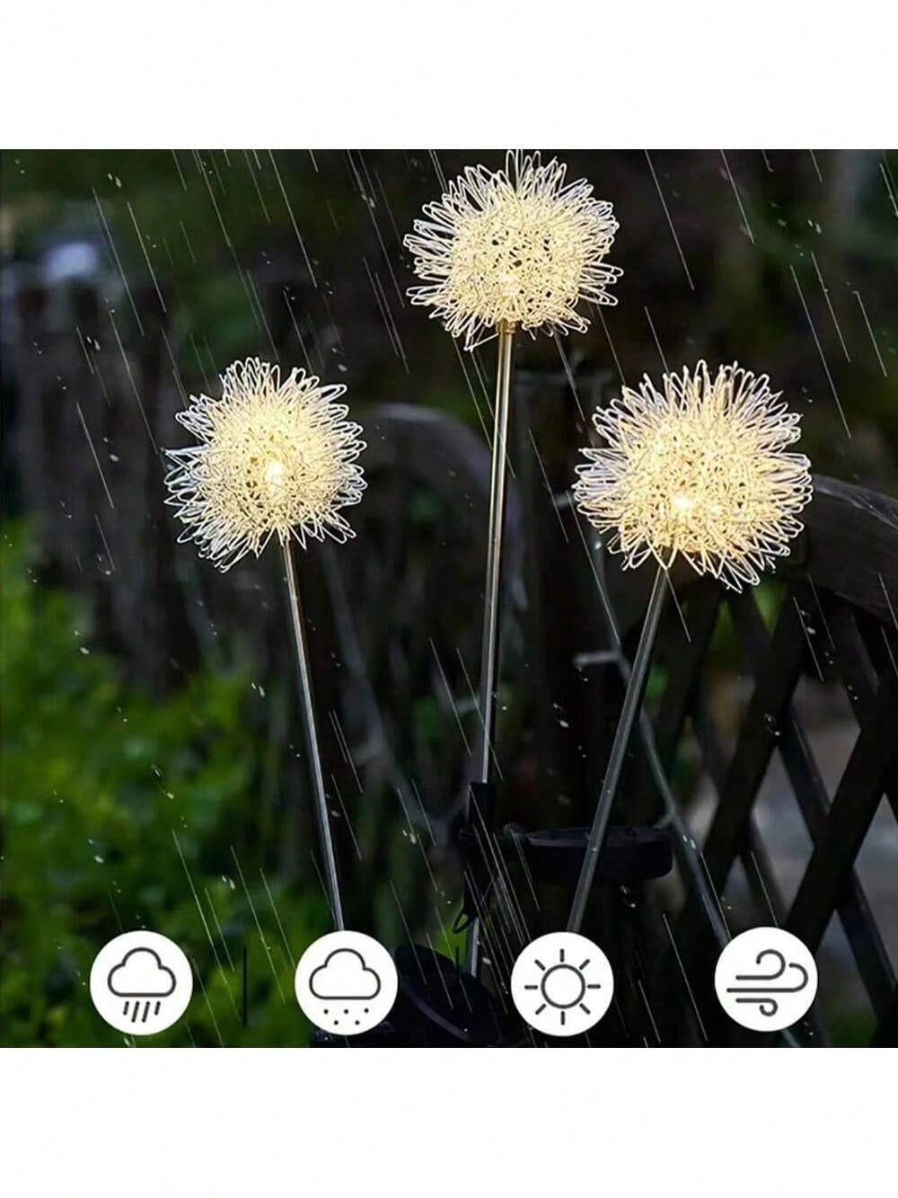 1PC LED Solar Light Outdoor Dandelion Lights Garden Decoration String Lamp Courtyard IP65 Waterproof Solar Light Fairy Lamps