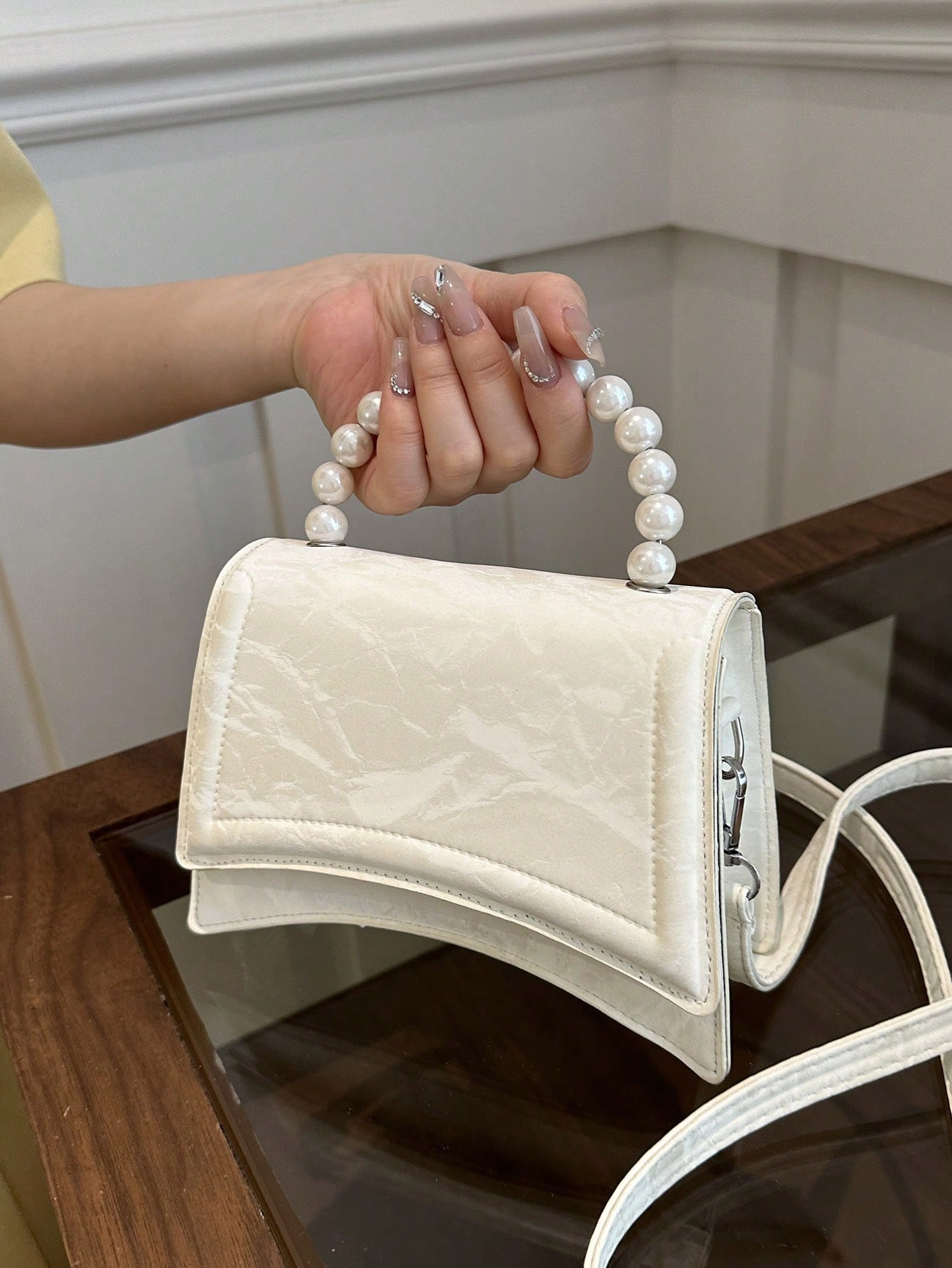 Street Style Plain Color Casual Shoulder Bag New Fashion Simple Handbag Crossbody Square Bag