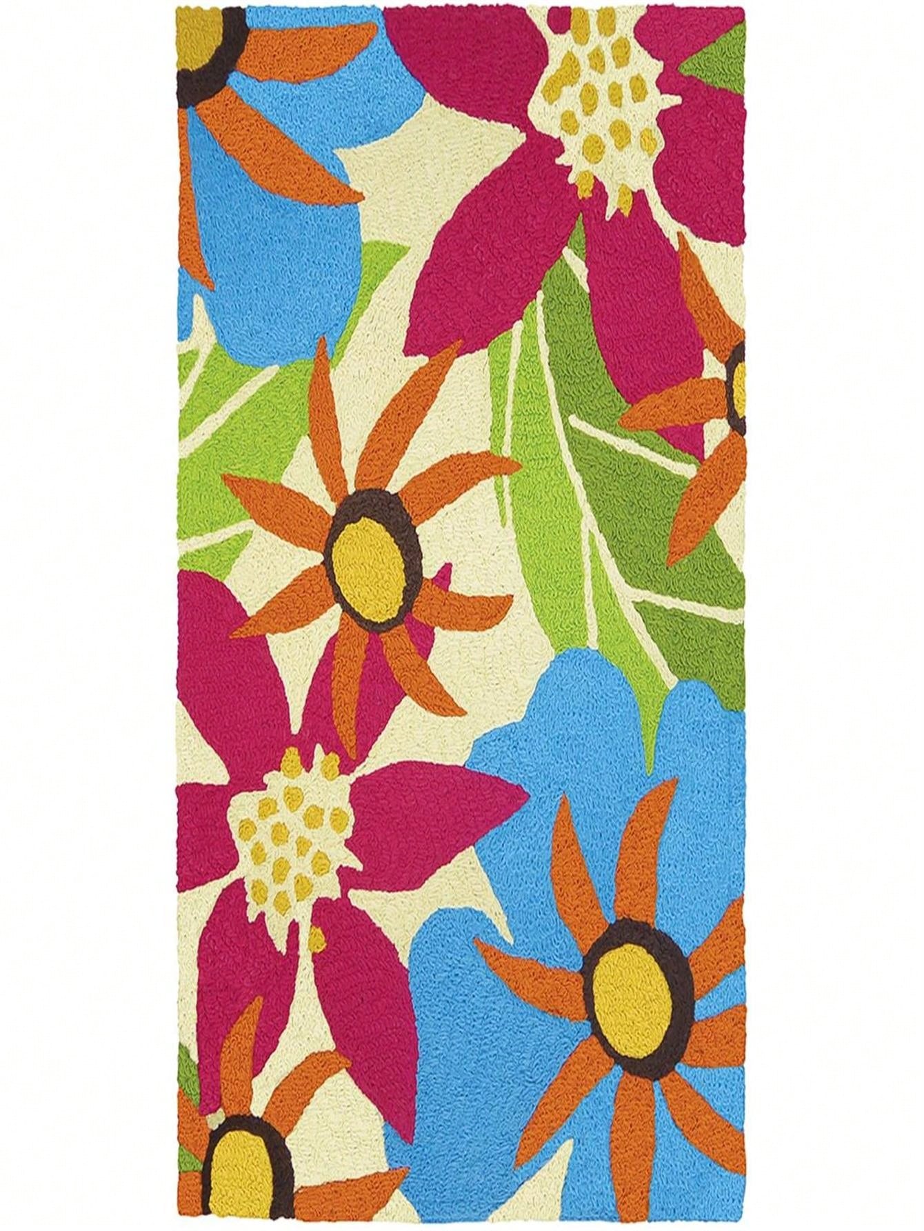Unbeatablesale 34 X 54 In. Piccadilly Floral Indoor & Outdoor Area Rug