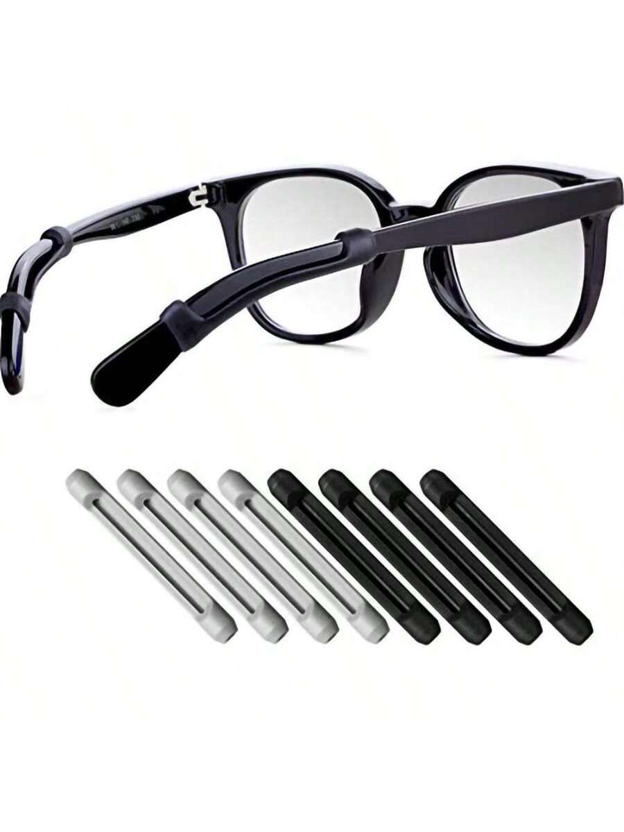 1 Set Eyeglasses Nosepads, Silicone Anti-Slip Glasses Temples Tip Covers, Adjustable Eyewear Hooks & Extenders For Adult & Sunglass