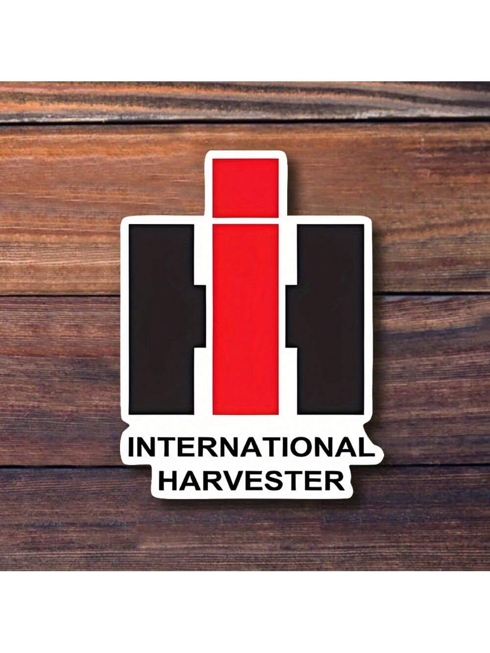 International Harvester Logo Sticker - 5 Inch Vinyl Decal - Classic Red And Black Design For Trucks, Tractors, Laptops, Water Bottles, And More - Durable And Waterproof